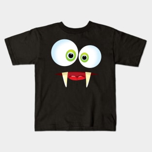 Dracula Monster Cartoon Face Kids T-Shirt